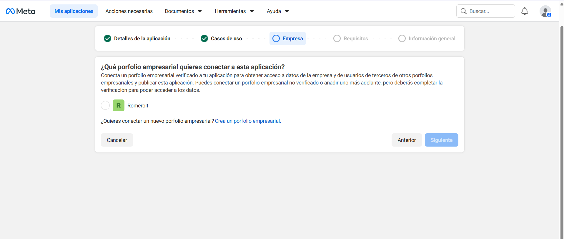 Selección del porfolio empresarial